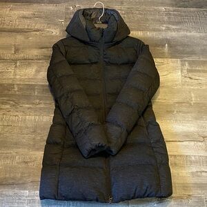 Uniqlo Charcoal Long Puffer Jacket